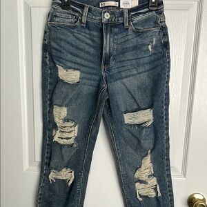 SO Blue Boyfriend Jeans with Distressed Style